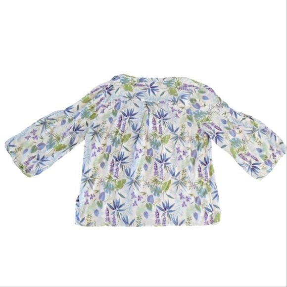 EC RACHEL ROY PEASANT TOP W/ FLOWERS AND LEAVES SZ.XL - Picture 2 of 5